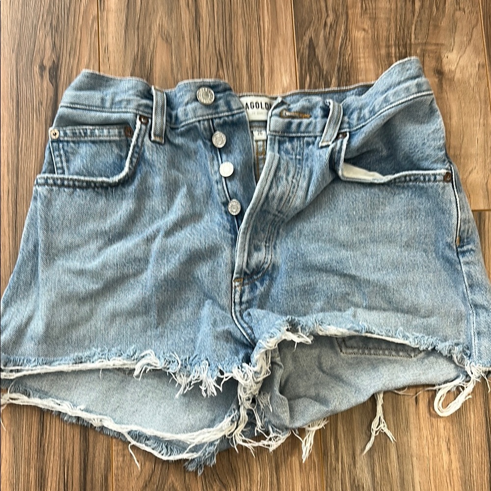 Agolde Women's Blue Denim Shorts